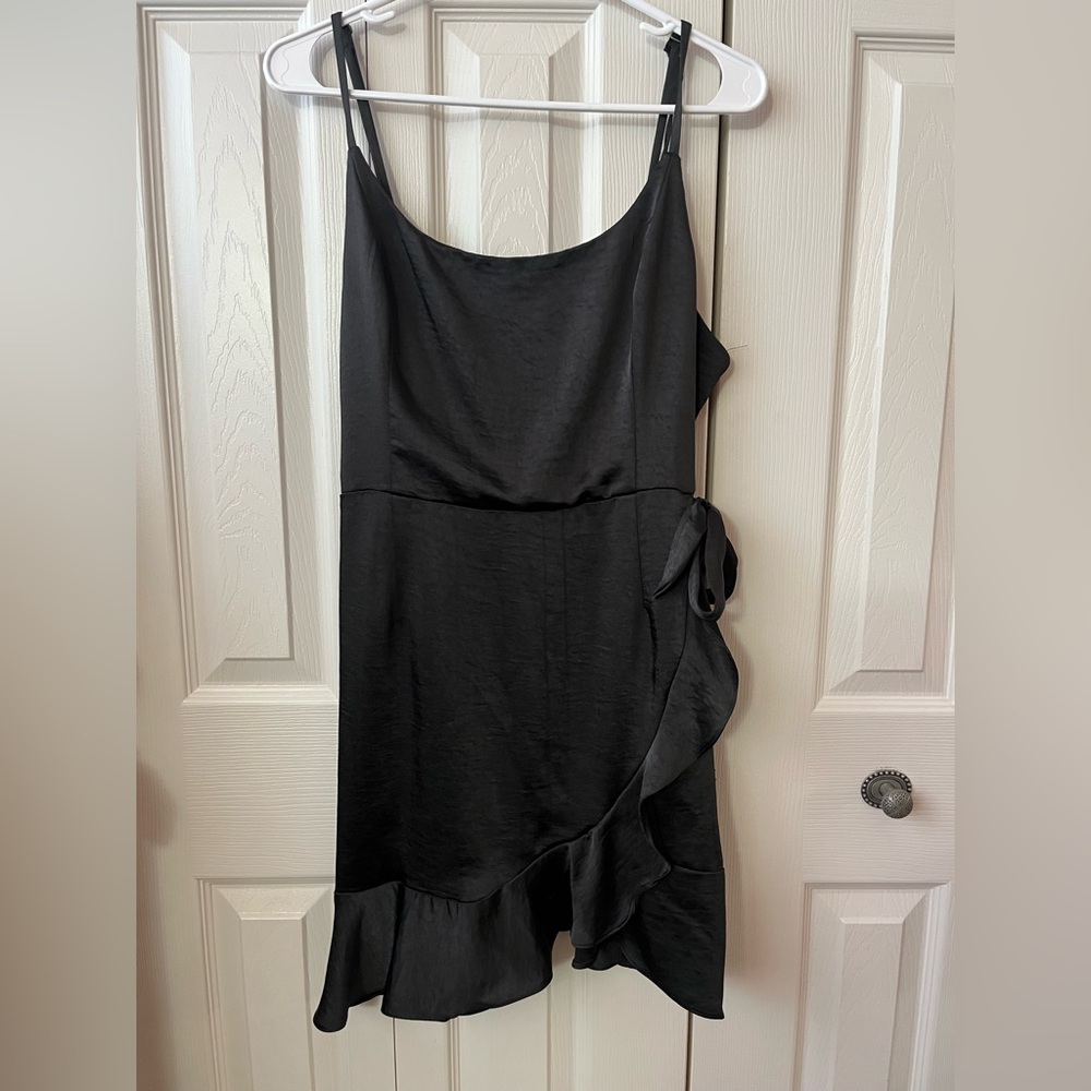 Wild Fable Black Satin mini dress